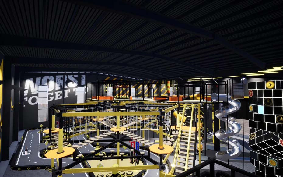 蹦床公園實物照片