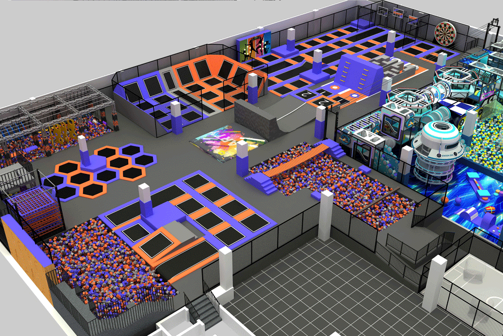 智慧蹦床主題公園有趣好玩現(xiàn)代人的投資項目